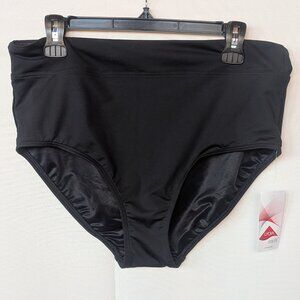 NEW Lands' End High Waisted Bikini Bottoms - Black